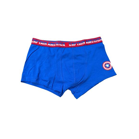 Marvel Captain America Shield Blue Short Boxer Briefs Mens Large - Picture 1 of 5
